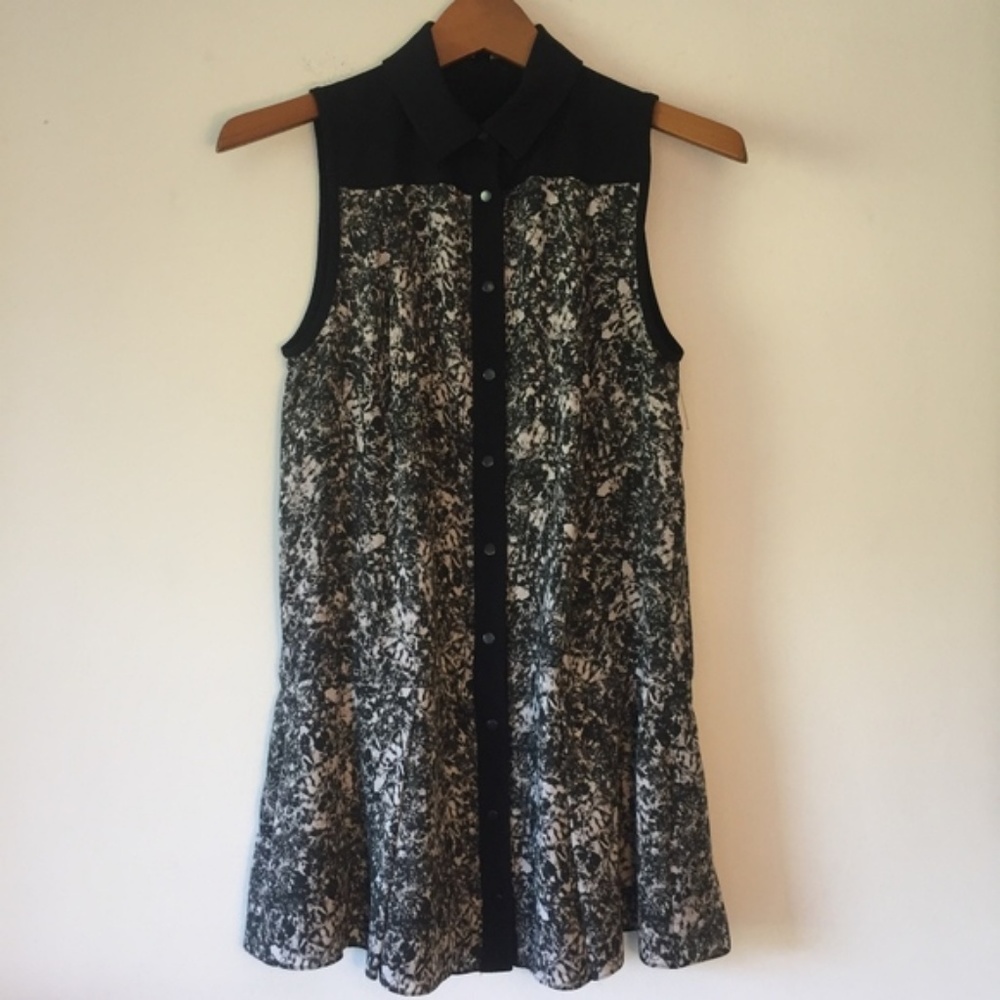 Proenza Schouler Monochormatic Floral Silk Dress 0